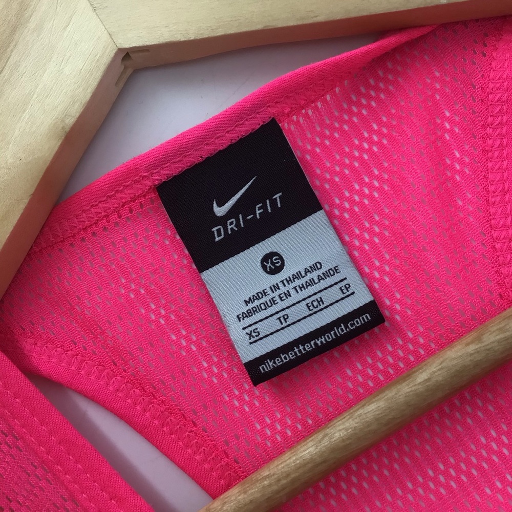 Nike Dri-Fit Pink Racerback Mesh Athletic Tank Top - Picture 3 of 5